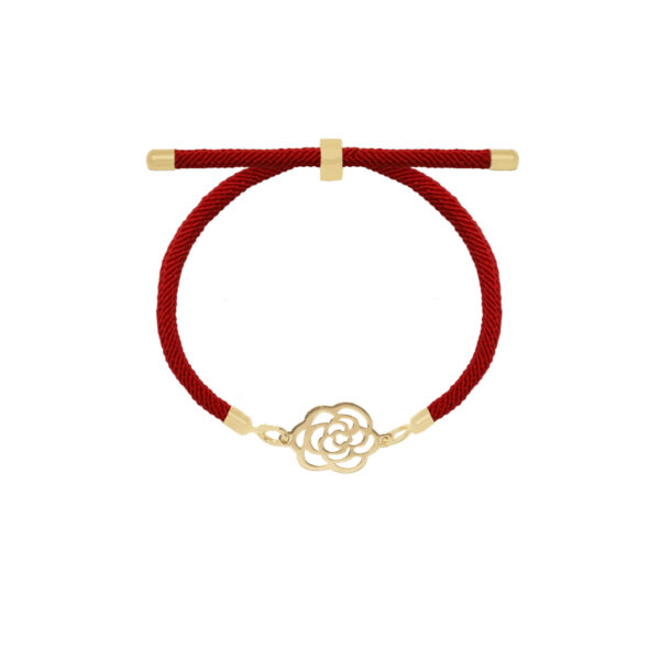 دستبند گل شنل و بند طنابی