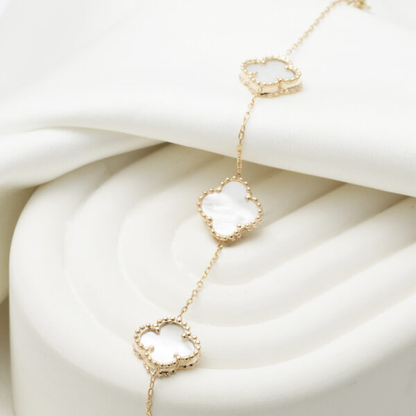 دستبند طرح ونکلیف صدف سه تایی