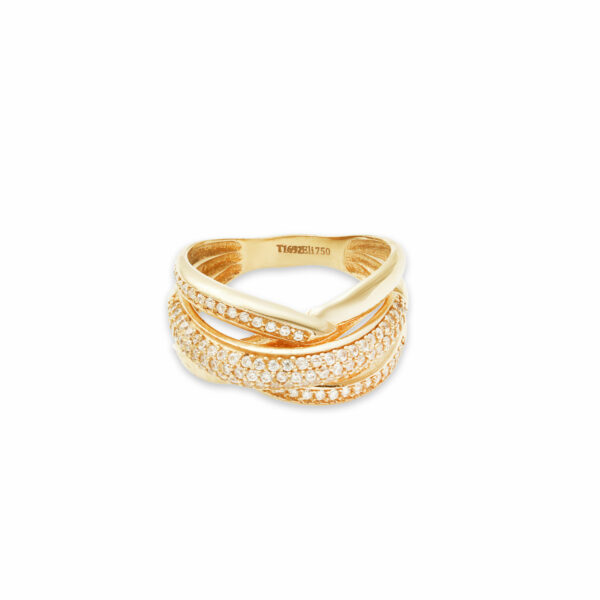 انگشتر چند لاین دامله نگینی ترکیبی