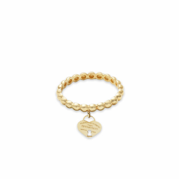 انگشتر توپی و قلب تیفانی تخت