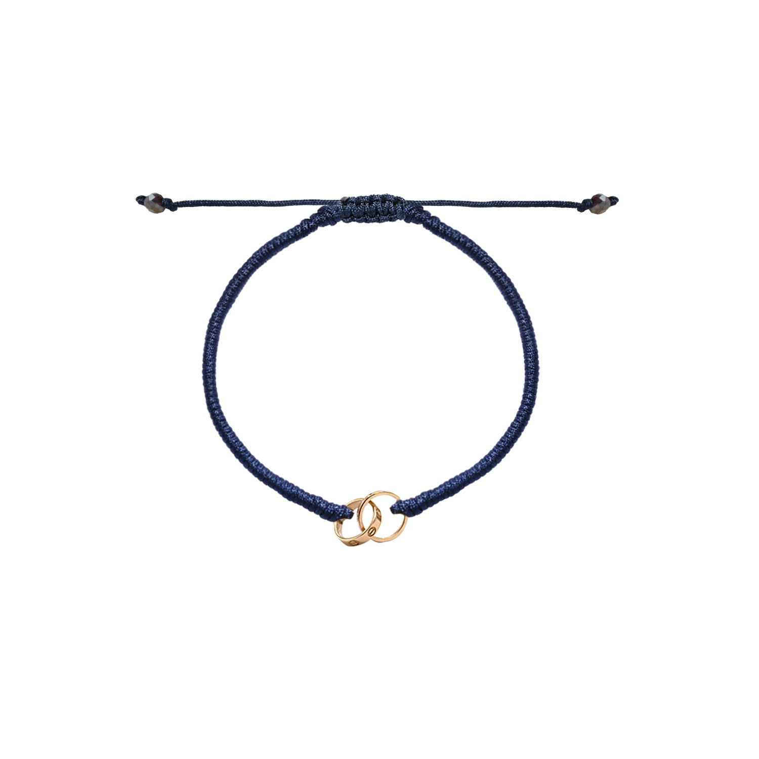 دو-حلقه-کارتیه-ظریف-و-بند-طنابی دستبند دو حلقه کارتیه ظریف و بافت