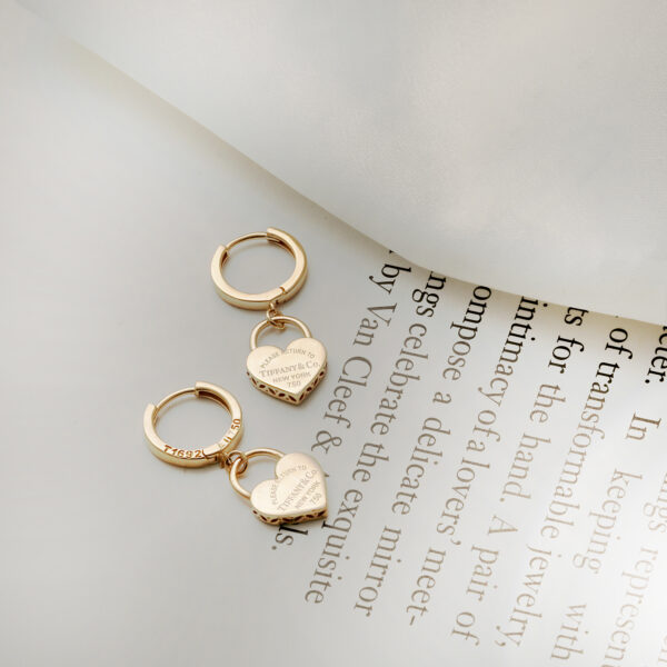 گوشواره قلب تیفانی تخت جدید کلیپسی