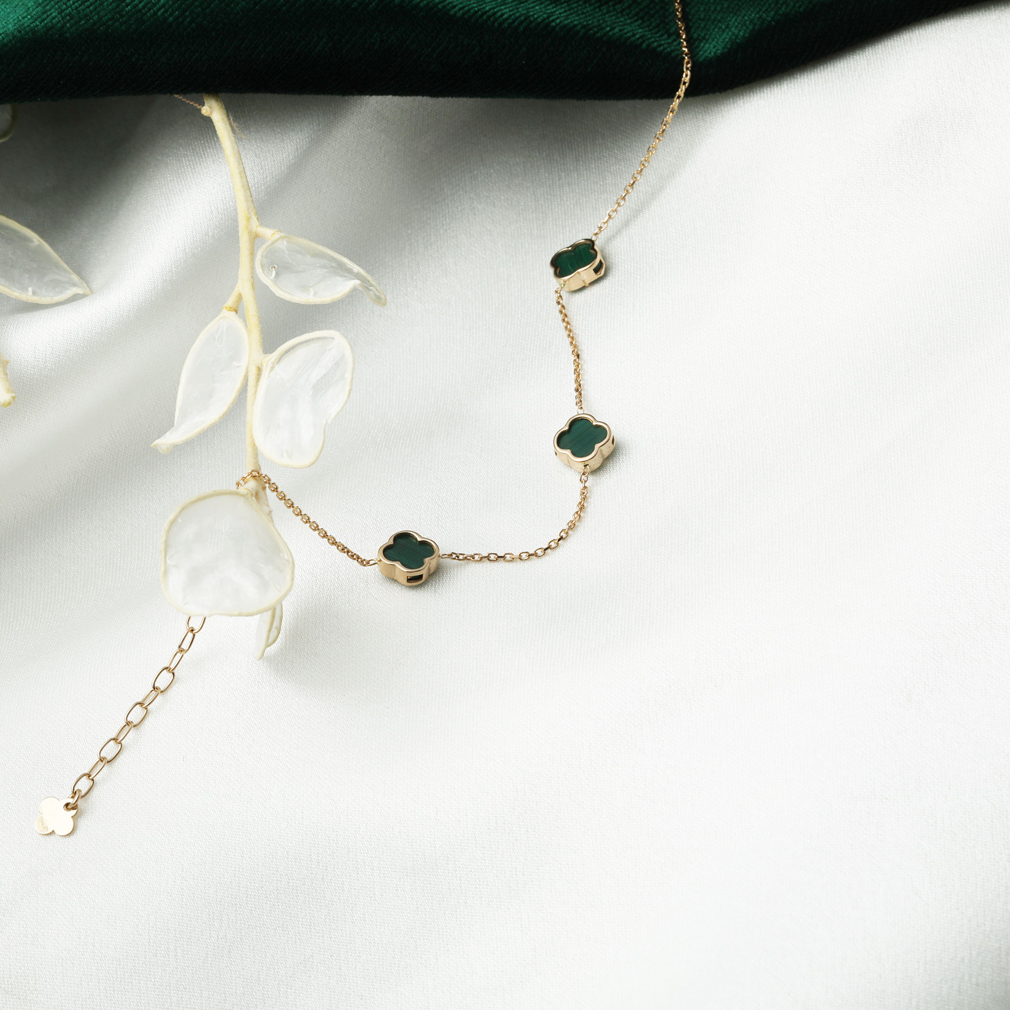 دستبند-سه-ونکلیف-مالاکیت-ظریف