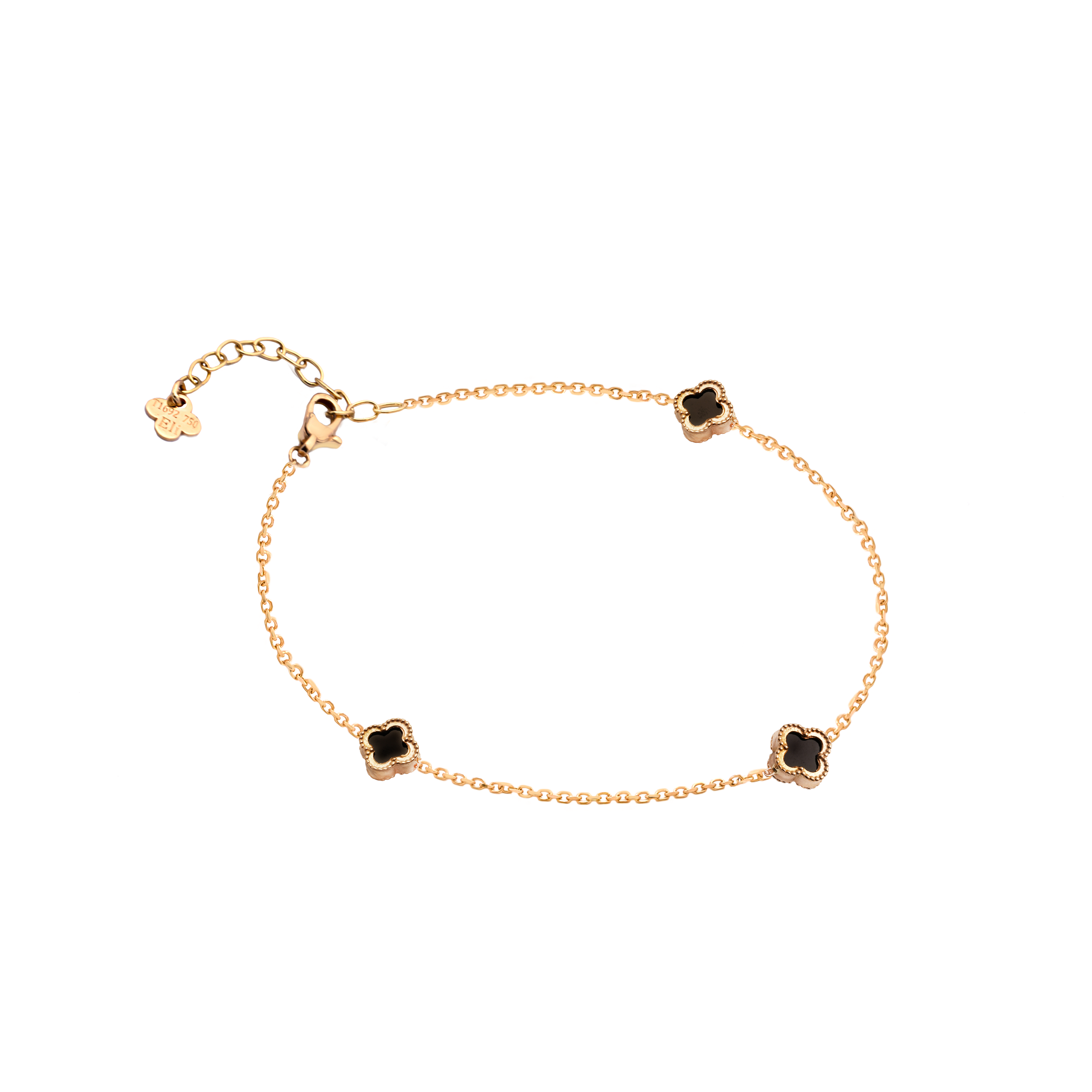 دستبند-طرح-ونکلیف-سنگ-سه-تایی-ظریف دستبند طرح ونکلیف سنگ سه تایی ظریف