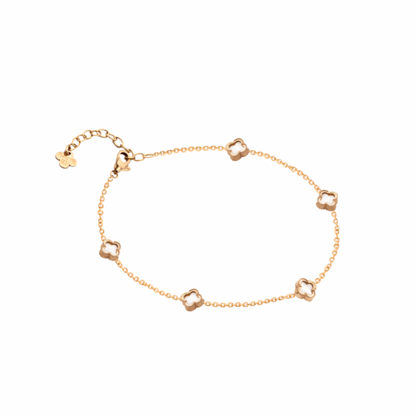 دستبند طرح ونکلیف صدف پنج تایی ظریف