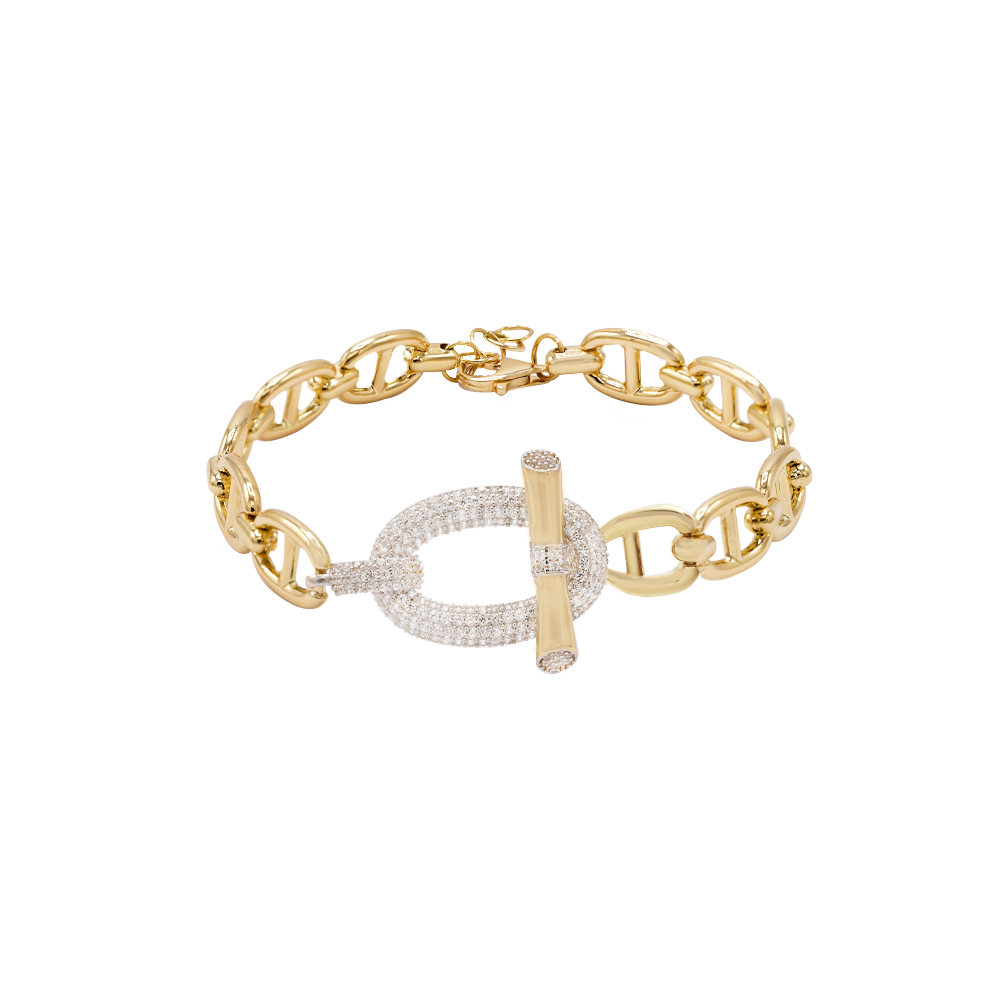 دستبند-هرمس-بیضی-نگینی دستبند هرمس بیضی نگینی