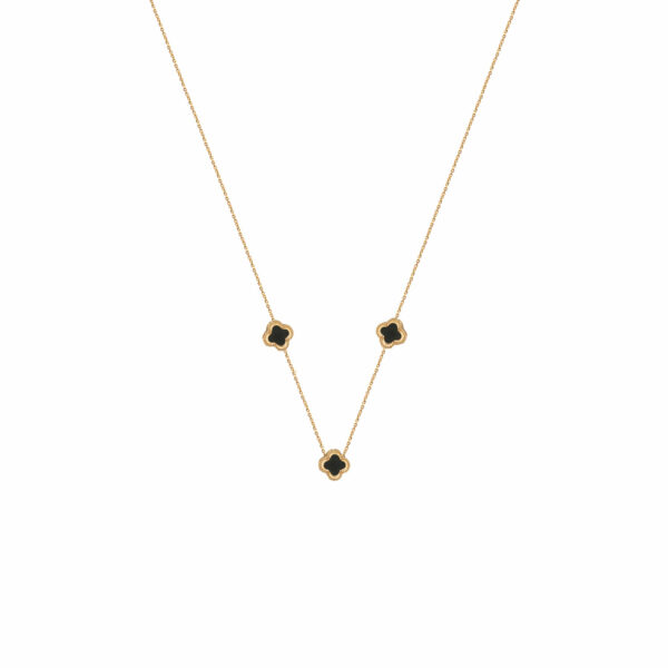 گردنبند طرح ونکلیف سنگ سه تایی ظریف