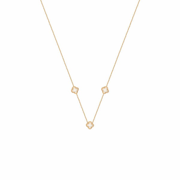 گردنبند طرح ونکلیف صدف سه تایی ظریف