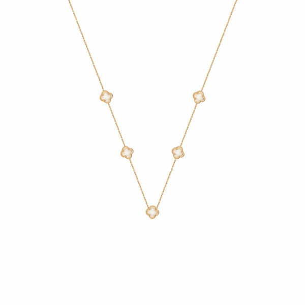 گردنبند طرح ونکلیف صدف پنج تایی ظریف