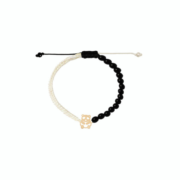 دستبند پاندا و بافت و سنگ