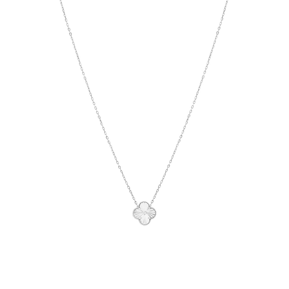 gardanband-tak-vancleef-alhambra-sefid-eli-3 گردنبند تک ونکلیف الحمبرا سفید الی 3