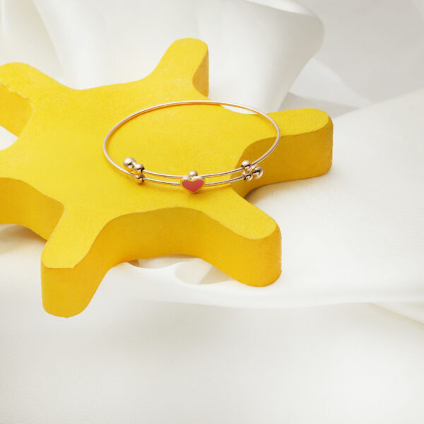 النگو قلب مینایی کشویی بچه گانه