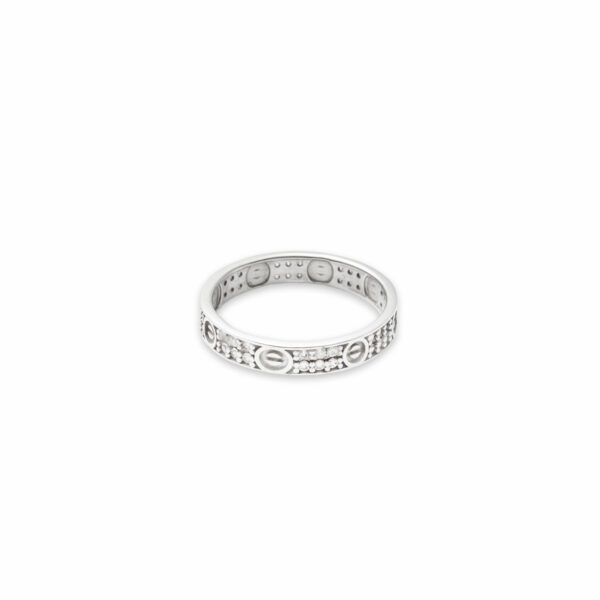 انگشتر LOVE کارتیه تمام نگینی سفید