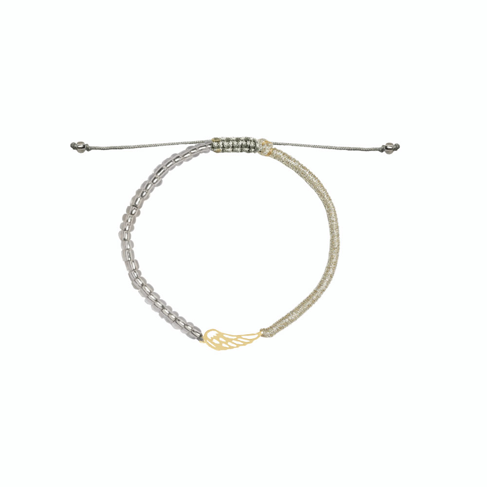 بال-طلایی دستبند بال و بافت و سنگ طوسی