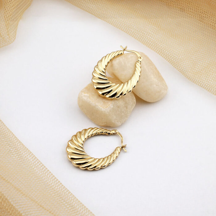 گوشواره حلقه شل بیضی