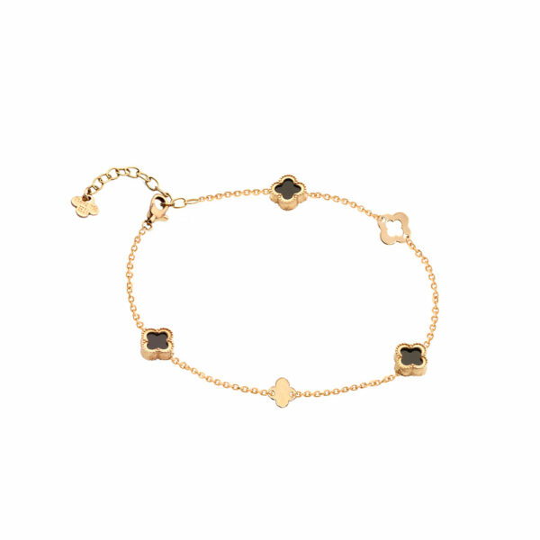 دستبند طرح ونکلیف سنگ پر خالی ظریف