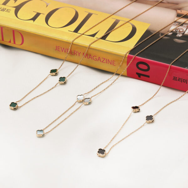 گردنبند سه ونکلیف سنگ ظریف