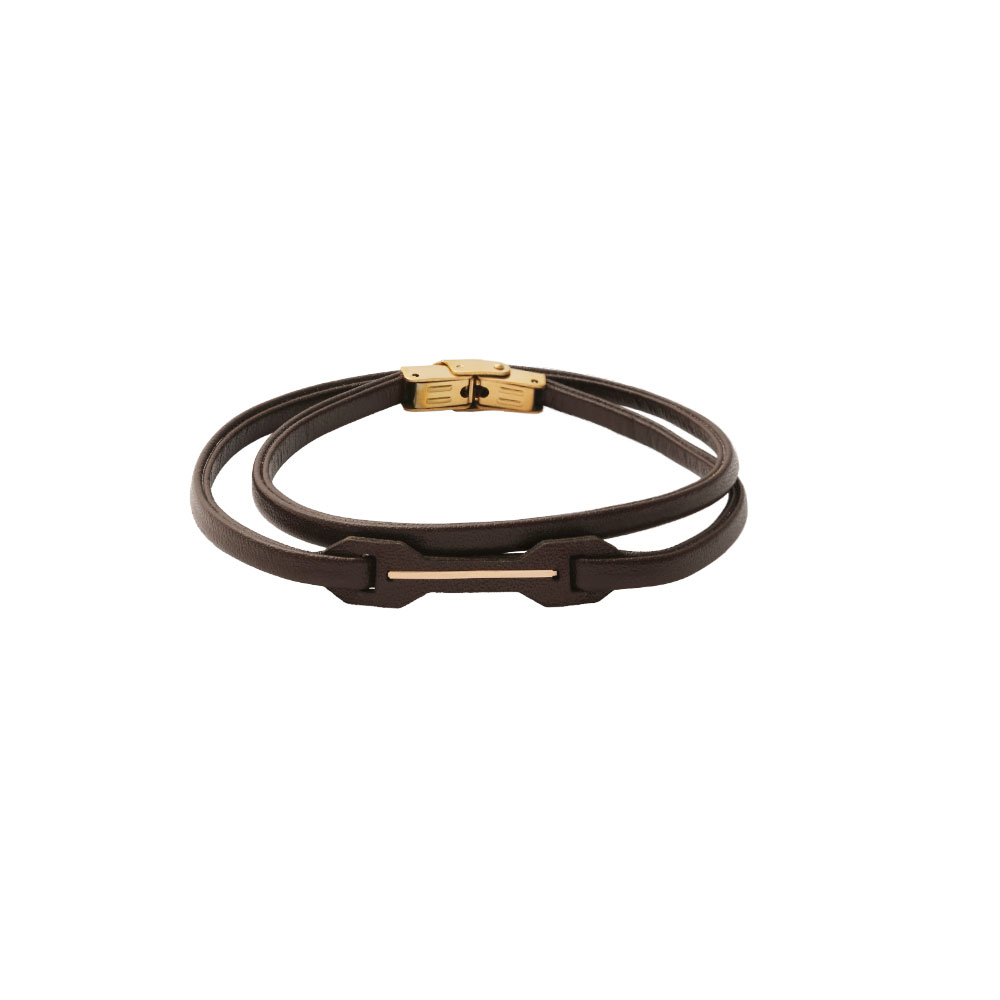 LV1006قهوه-ای دستبند مردانه قهوه ای LV1006