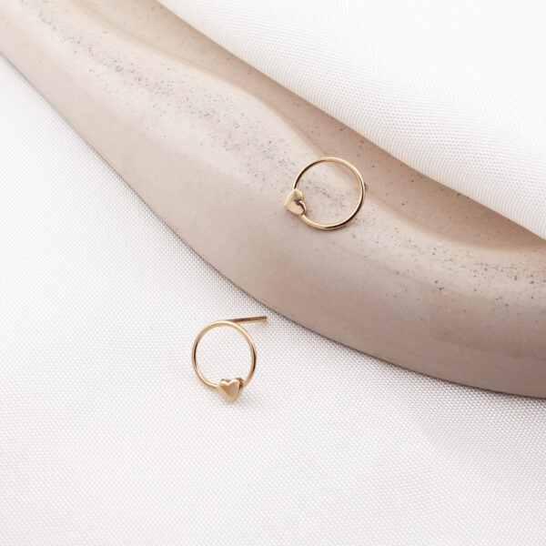 گوشواره آرن و قلب برجسته