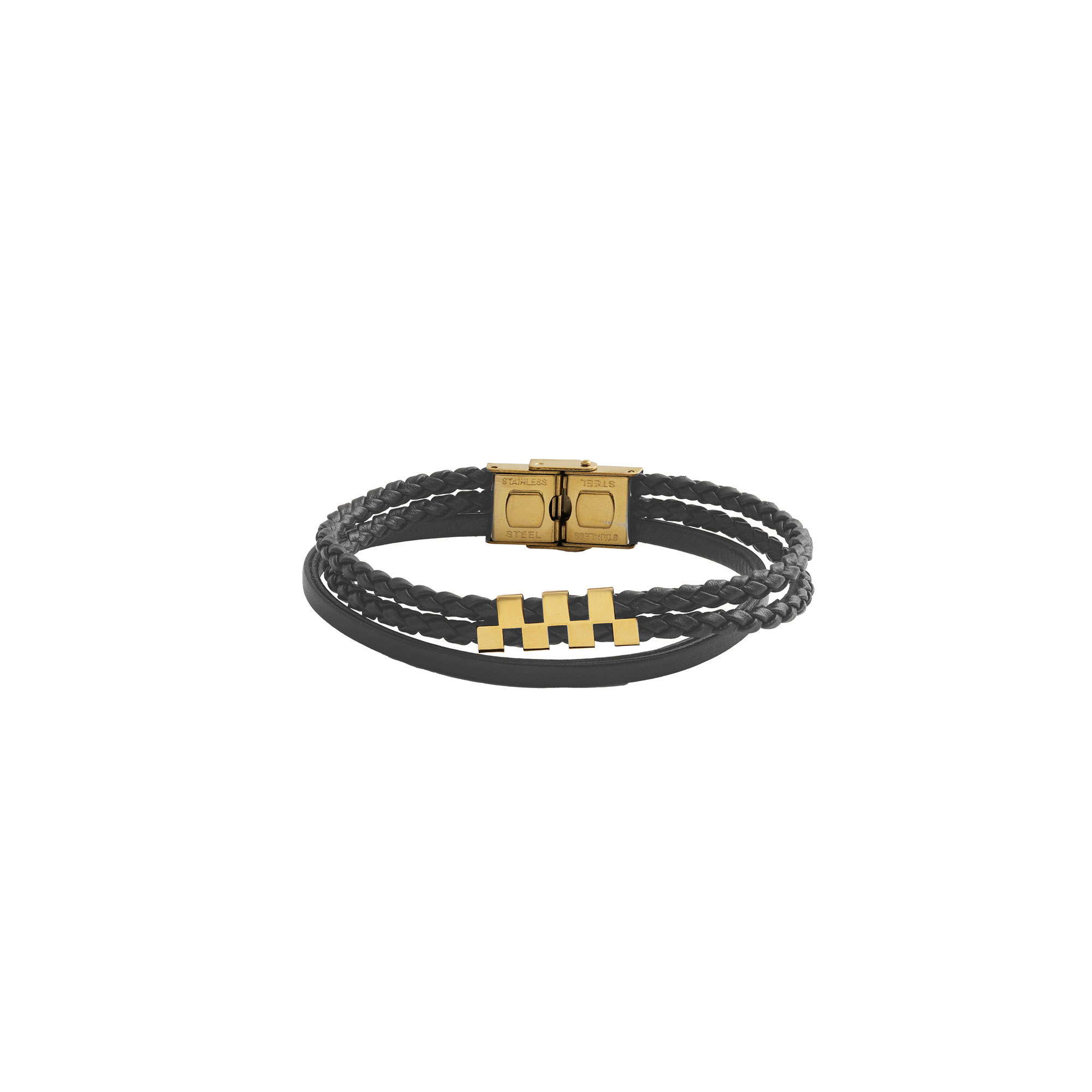 دستبند-چرم-مردانه-خاکستریLNI