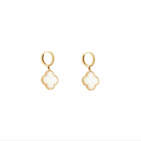 گوشواره طرح ونکلیف صدف بزرگ جدید کلیپسی