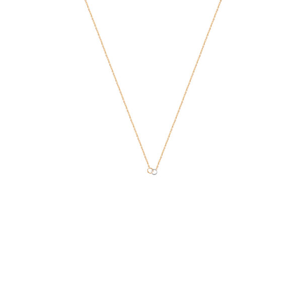 گردنبند دو حلقه کارتیه کوچک ظریف 2 رنگ