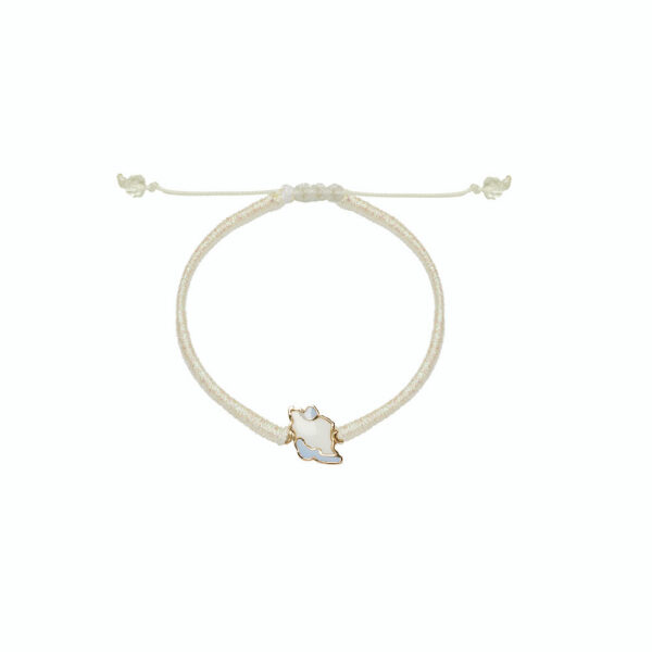 دستبند ایران پر مینایی و بافت شیری