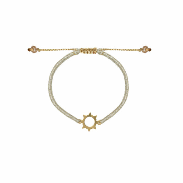 دستبند سان لیزری و بافت طلایی