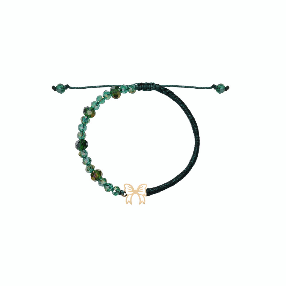 دستبند-بند-طنابی-روبان-لیزری دستبند روبان لیزری و بافت و سنگ سبز