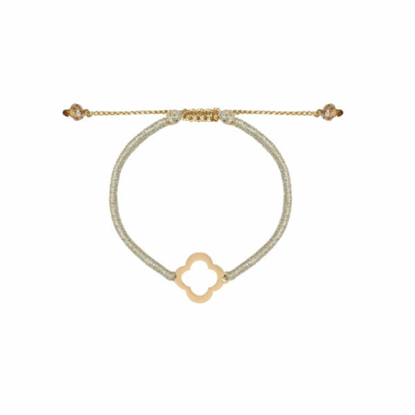 دستبند ونکلیف تو خالی و بافت طلایی