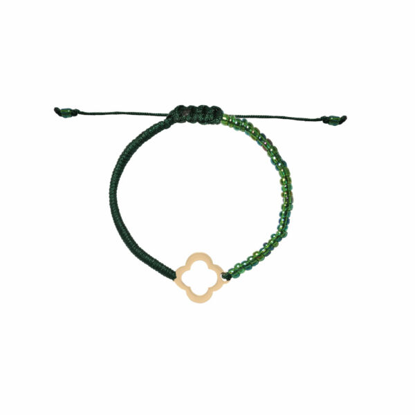 دستبند ونکلیف تو خالی و بافت و سنگ سبز