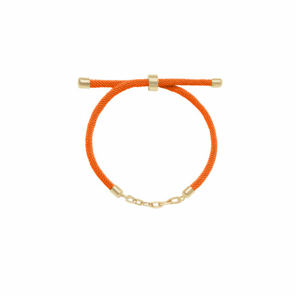 دستبند سوپرلایت و بند طنابی نارنجی (6 حلقه)