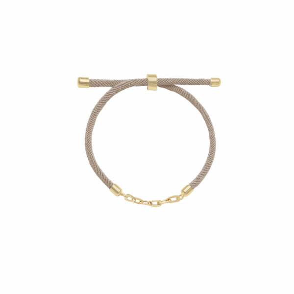 دستبند سوپرلایت و بند طنابی کرم (6 حلقه)