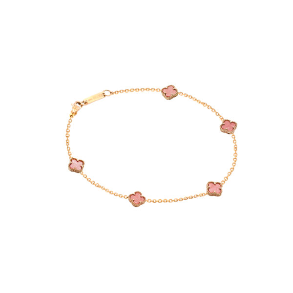 دستبند طرح ونکلیف سرخابی پنج تایی کوچک