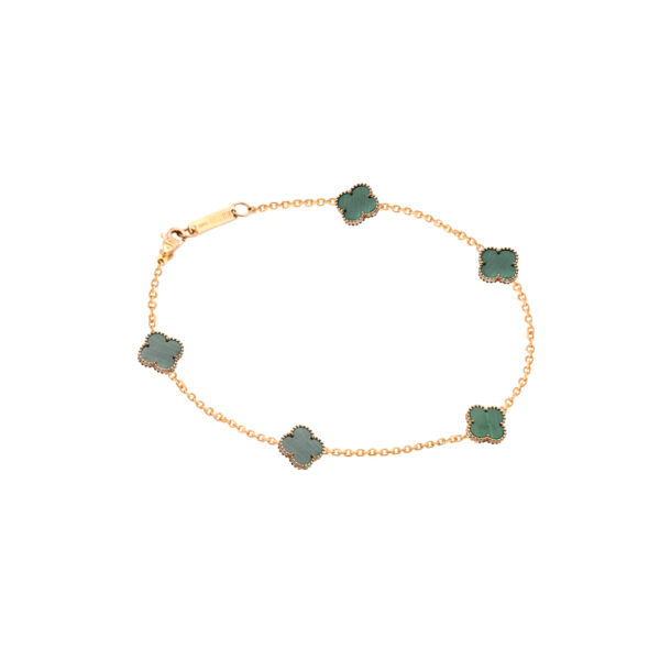 دستبند طرح ونکلیف مالاکیت پنج تایی جدید