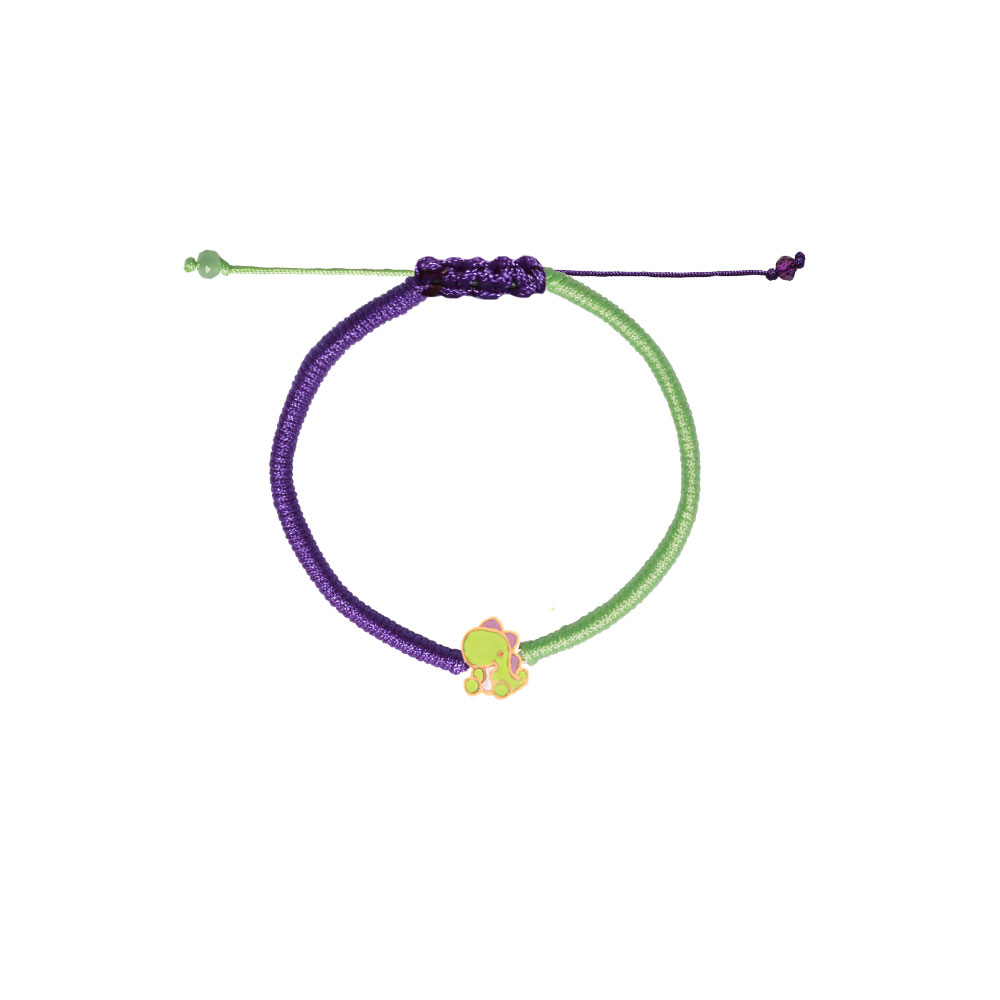 دستبند-طنابی-دایناسور-مینایی دستبند دایناسور فانتزی مینایی ظریف