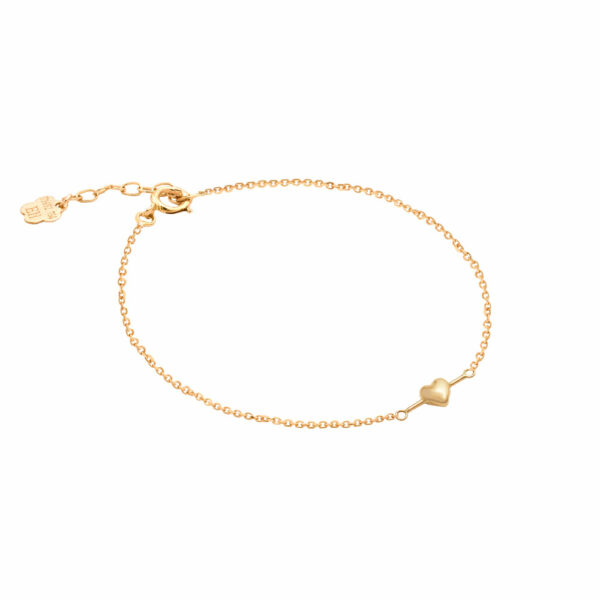 دستبند قلب برجسته و خط