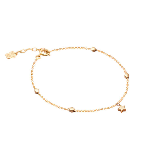 دستبند تمام لوزی و ستاره برجسته