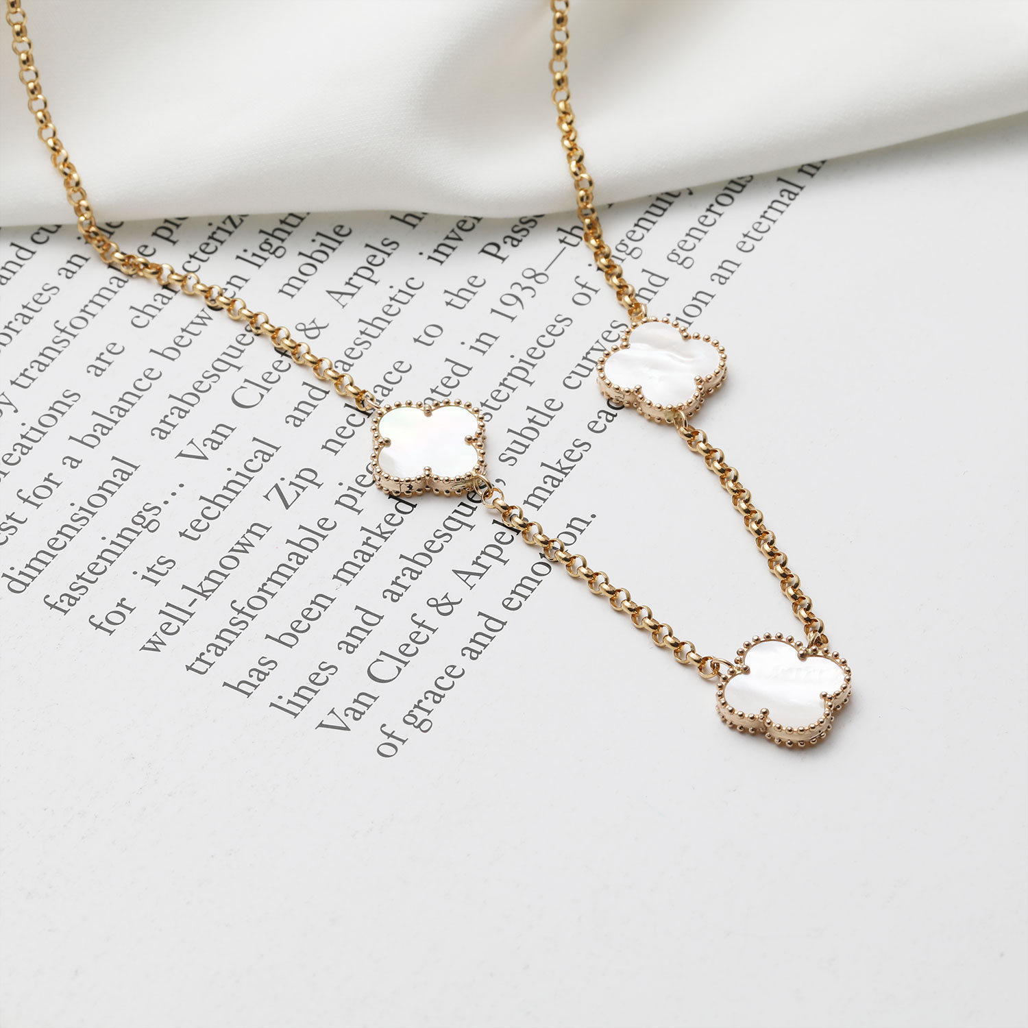 گردنبند طرح ونکلیف صدف رولو 3 جدید2