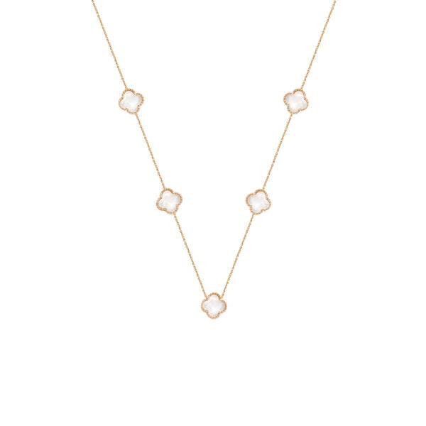 گردنبند طرح ونکلیف صدف پنج تایی