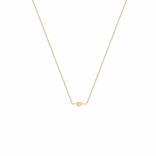 گردنبند قلب برجسته و خط