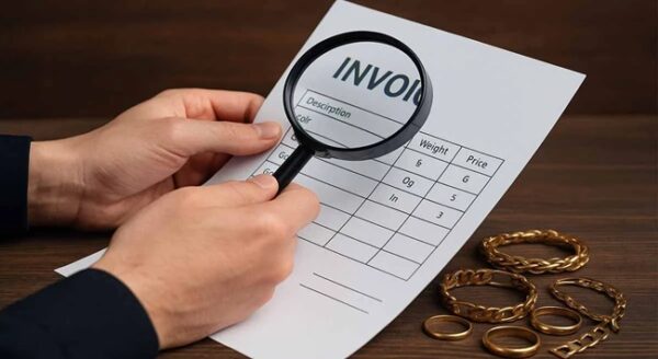 تشخیص فاکتور جعلی طلا 3