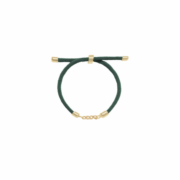 دستبند کارتیه (4 حلقه) و بند طنابی سبز