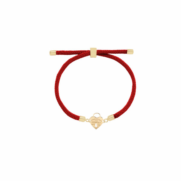 دستبند قلب تیفانی تخت و بند طنابی