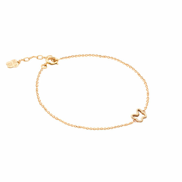 دستبند پروانه تو خالی ظریف