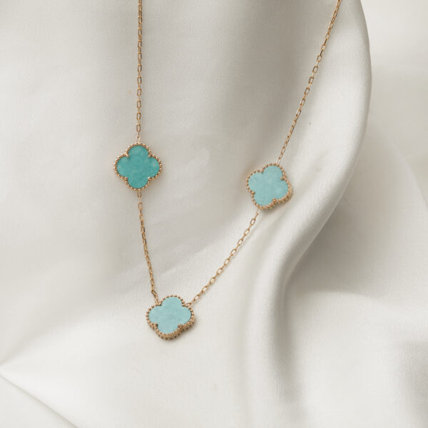 گردنبند طرح ونکلیف بلو اسکای سه تایی جدید