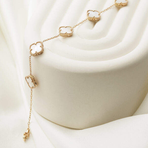 دستبند طرح ونکلیف صدف پنج تایی کوچک