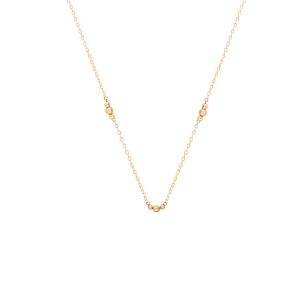 گردنبند تمام گوی سه تایی ظریف