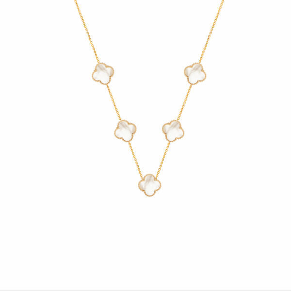 گردنبند طرح ونکلیف صدف پنج تایی جدید