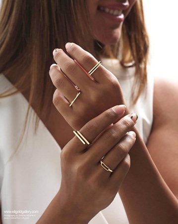 انتخاب مدل انگشتر برای انگشتان کوتاه - انگشتر چند تایی